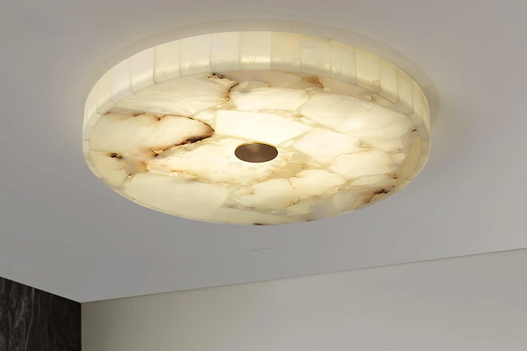 Exquisite Alabaster Hotel Lobby Ceiling Lamp